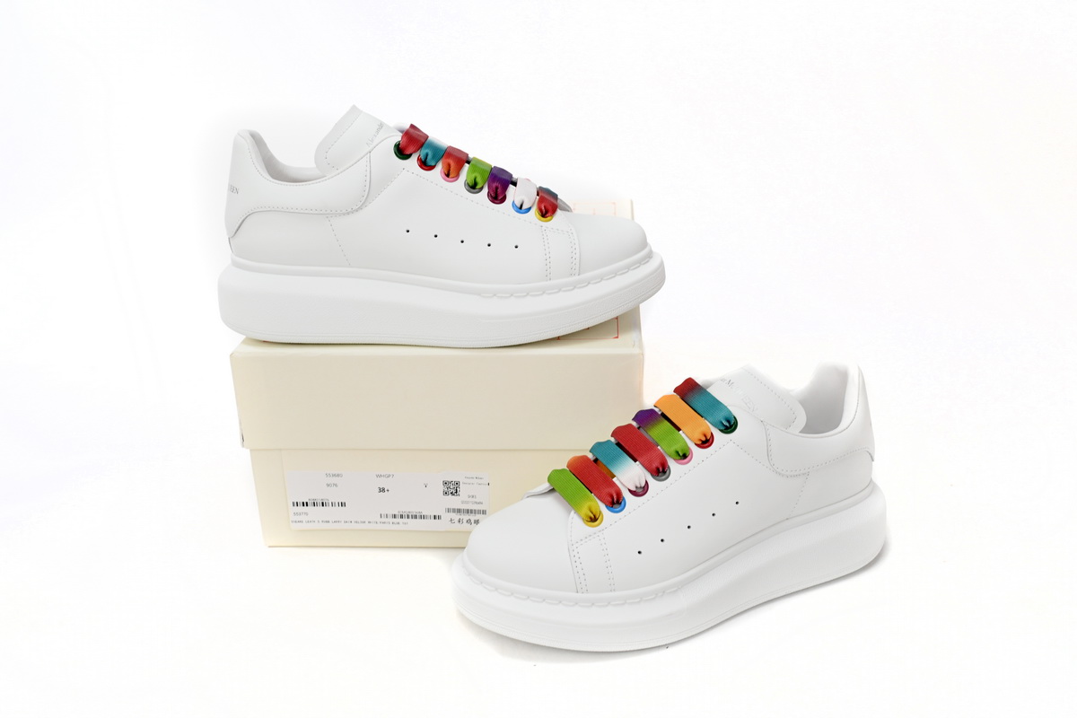 Alexander McQueen Sneaker White Rainbow 553770WHX9P9035