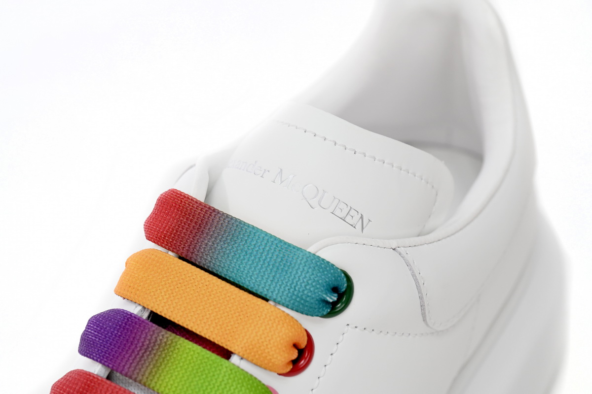 Alexander McQueen Sneaker White Rainbow 553770WHX9P9035