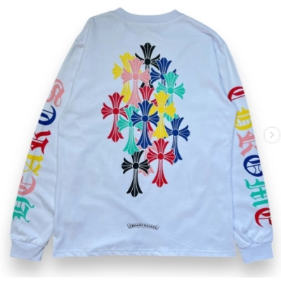 Top Quality Chrome Hearts Multicolor Cemetery Cross Hoodie 02
