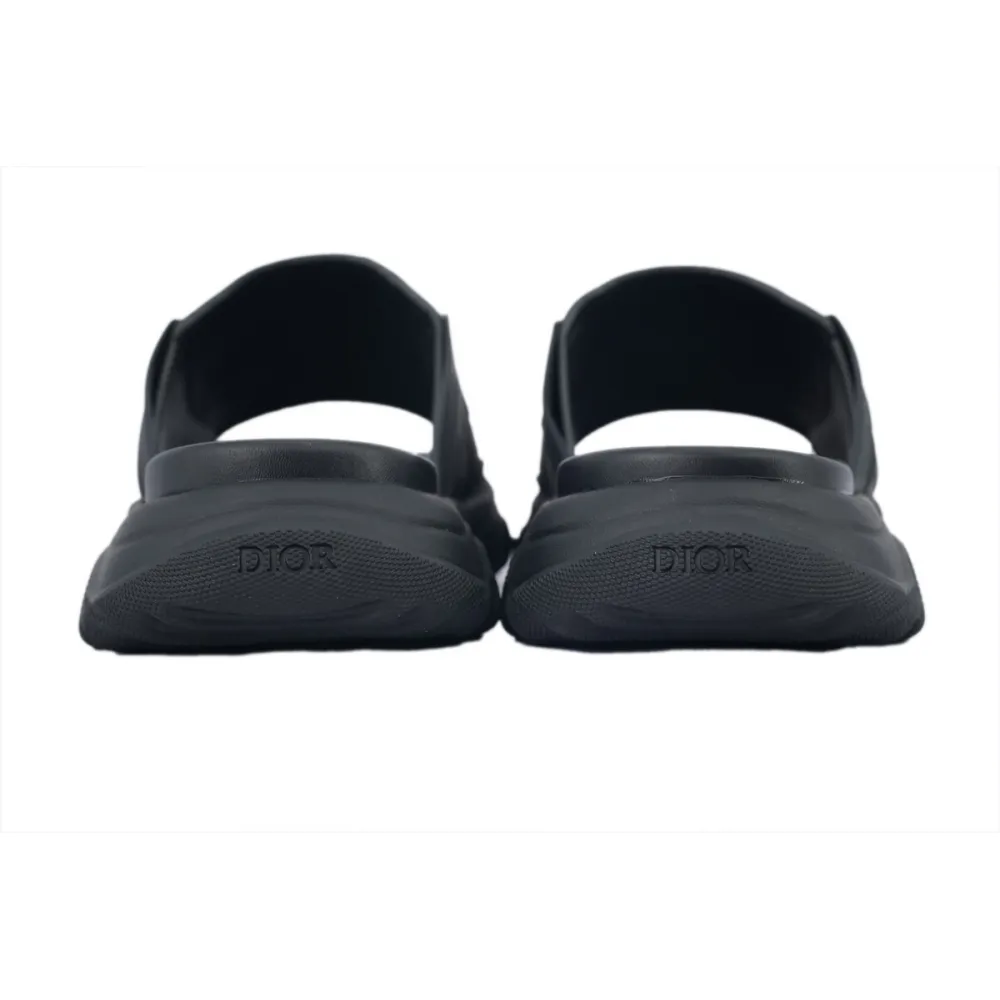 Dior Alpha Sandal Black Rubber Oblique