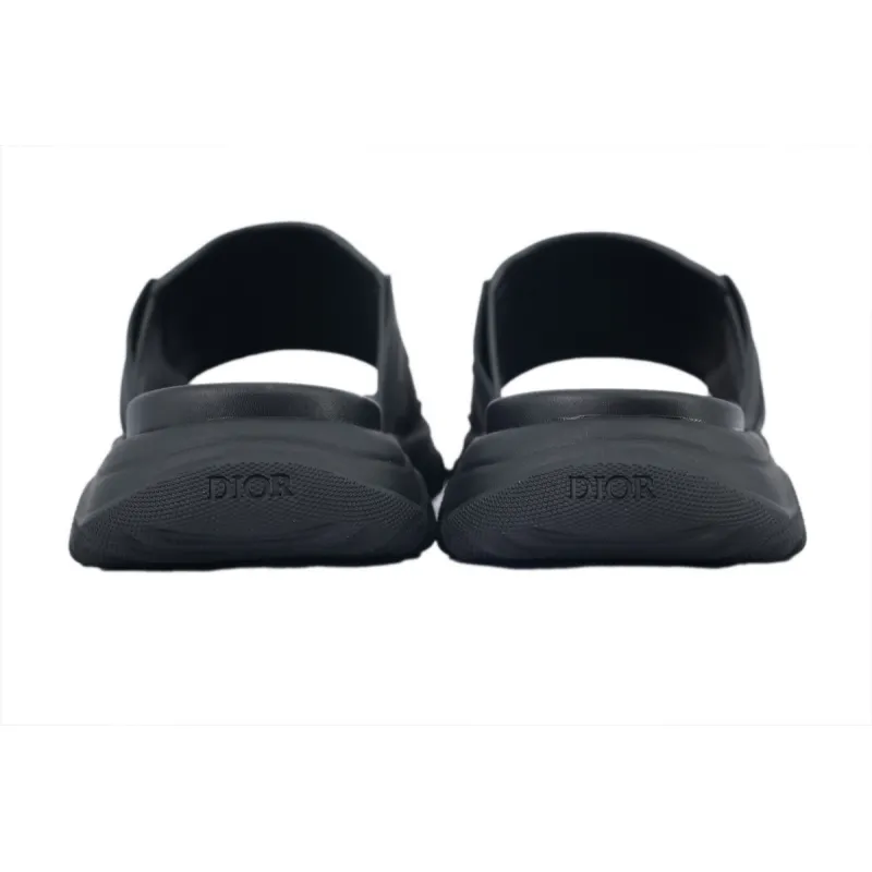 Dior Alpha Sandal Black Rubber Oblique