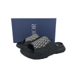 Dior Alpha Sandal Black Rubber Oblique