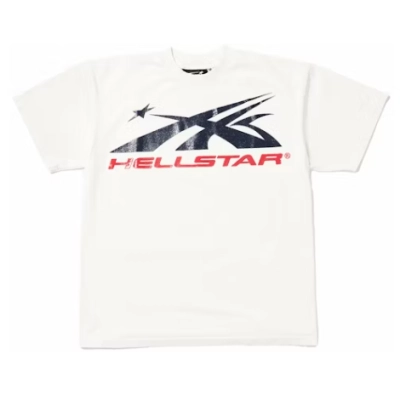 Top Quality Hellstar Sport Logo Gel T-shirt White 01
