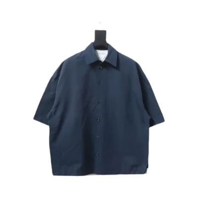 Bottega Veneta Woven T-shirt Navy 01