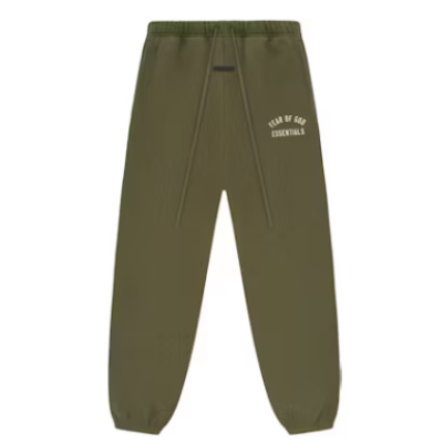 Top Quality Fear of God Essentials Fleece Sweatpant Olive 01