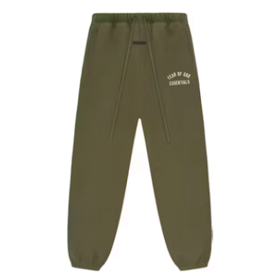 Top Quality Fear of God Essentials Fleece Sweatpant Olive 01