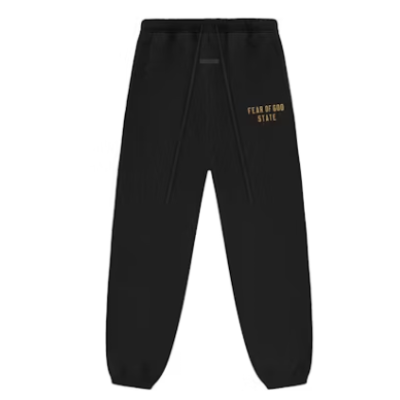 Top Quality Fear of God Essentials Fleece Sweatpant Black 01