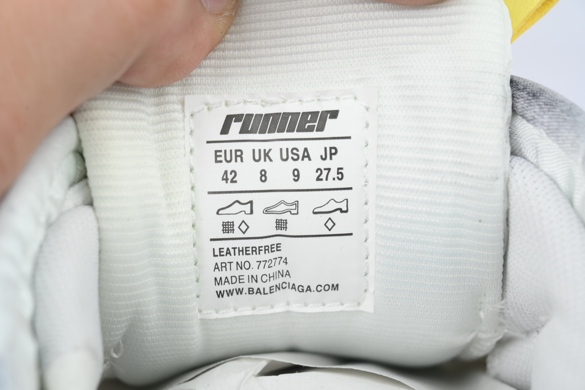 Balenciaga Runner Sneaker White Multi Color 772774 W3RBW 9645