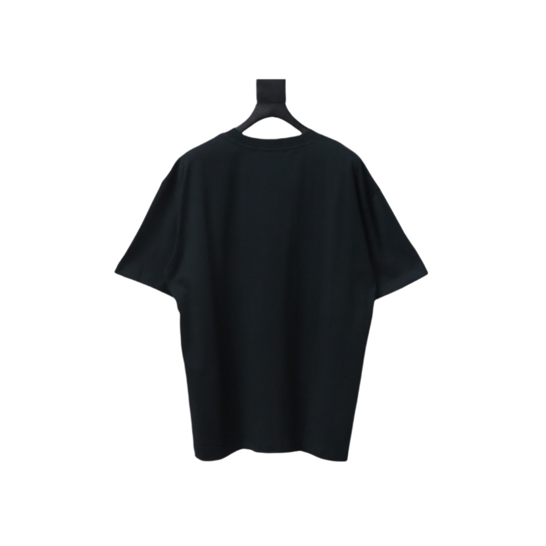Top Quality Acne Studio Spray Paint Letter Print T-shirts (Black)