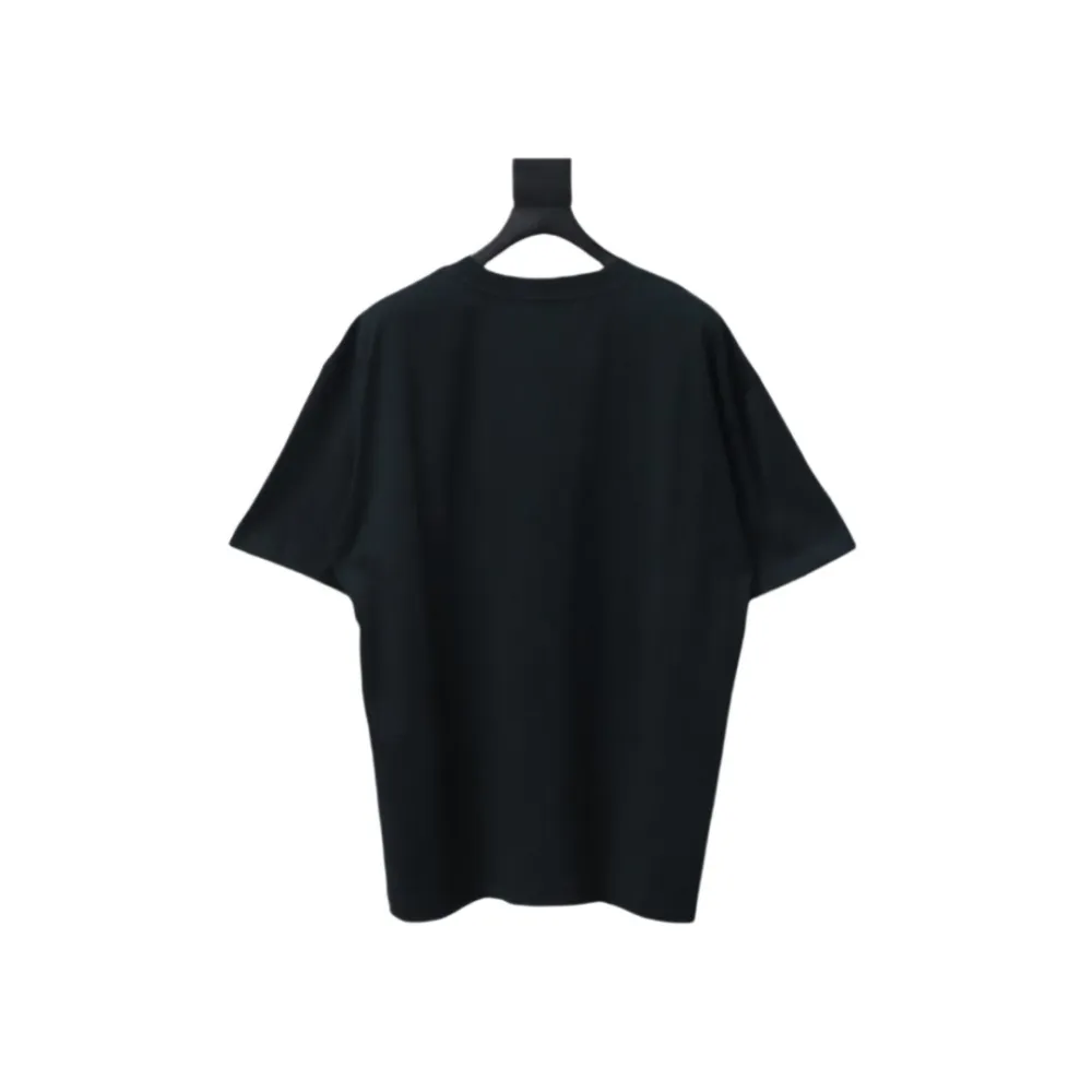 Top Quality Acne Studio Spray Paint Letter Print T-shirts (Black)