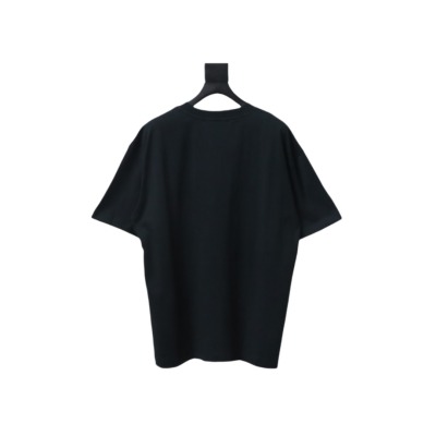 Top Quality Acne Studio Spray Paint Letter Print T-shirts (Black) 02