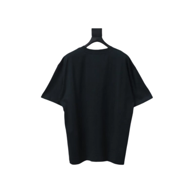 Top Quality Acne Studio Spray Paint Letter Print T-shirts (Black) 02