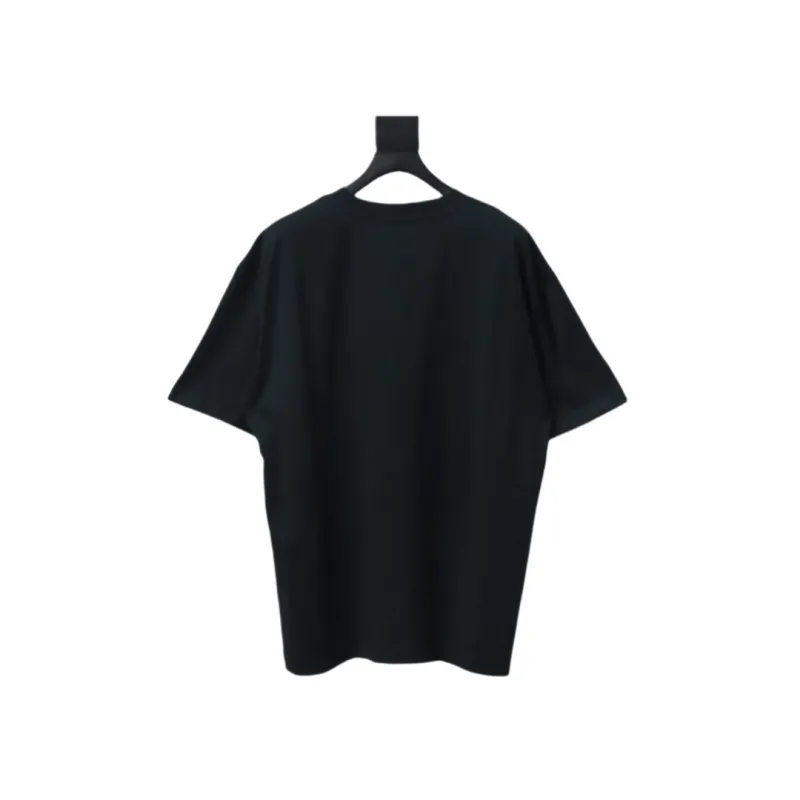 Top Quality Acne Studio Spray Paint Letter Print T-shirts (Black)