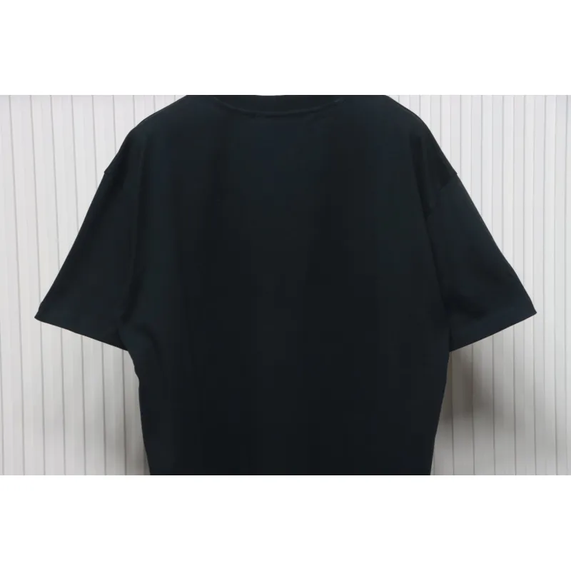 Top Quality Acne Studio Spray Paint Letter Print T-shirts (Black)
