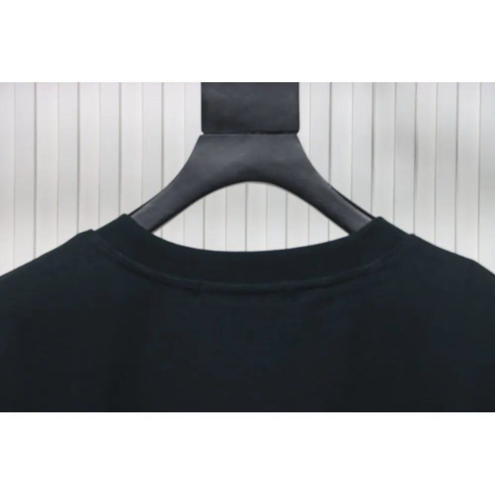 Top Quality Acne Studio Spray Paint Letter Print T-shirts (Black)
