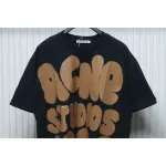 Top Quality Acne Studio Spray Paint Letter Print T-shirts (Black)