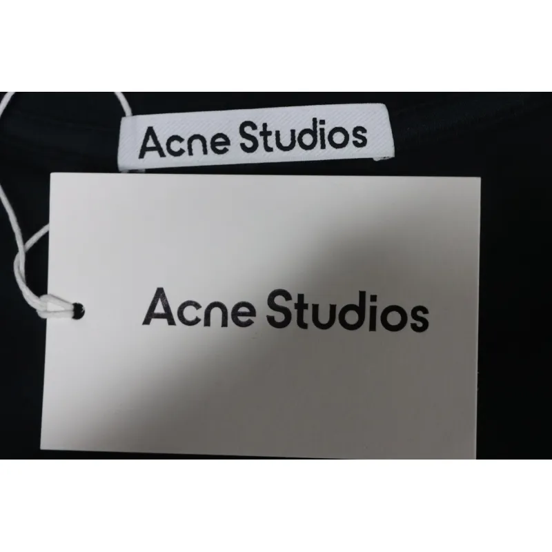 Top Quality Acne Studio Spray Paint Letter Print T-shirts (Black)