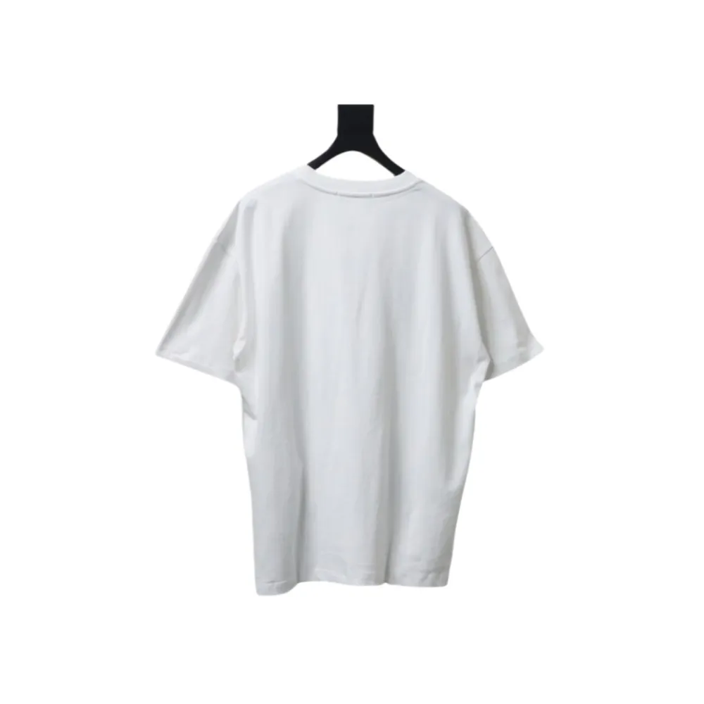 Top Quality Acne Studio Spray Paint Letter Print T-shirts (White)