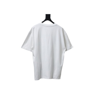 Top Quality Acne Studio Spray Paint Letter Print T-shirts (White) 02