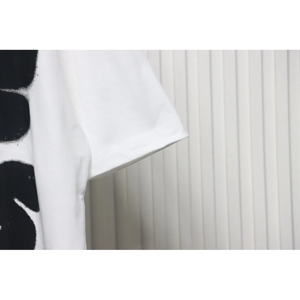 Top Quality Acne Studio Spray Paint Letter Print T-shirts (White)