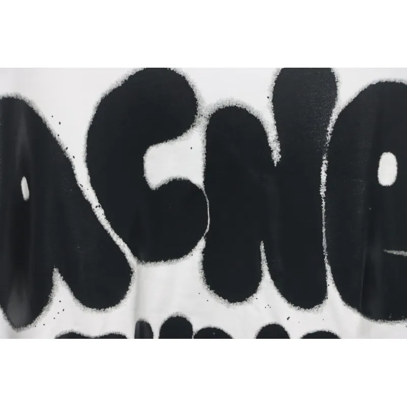 Top Quality Acne Studio Spray Paint Letter Print T-shirts (White)