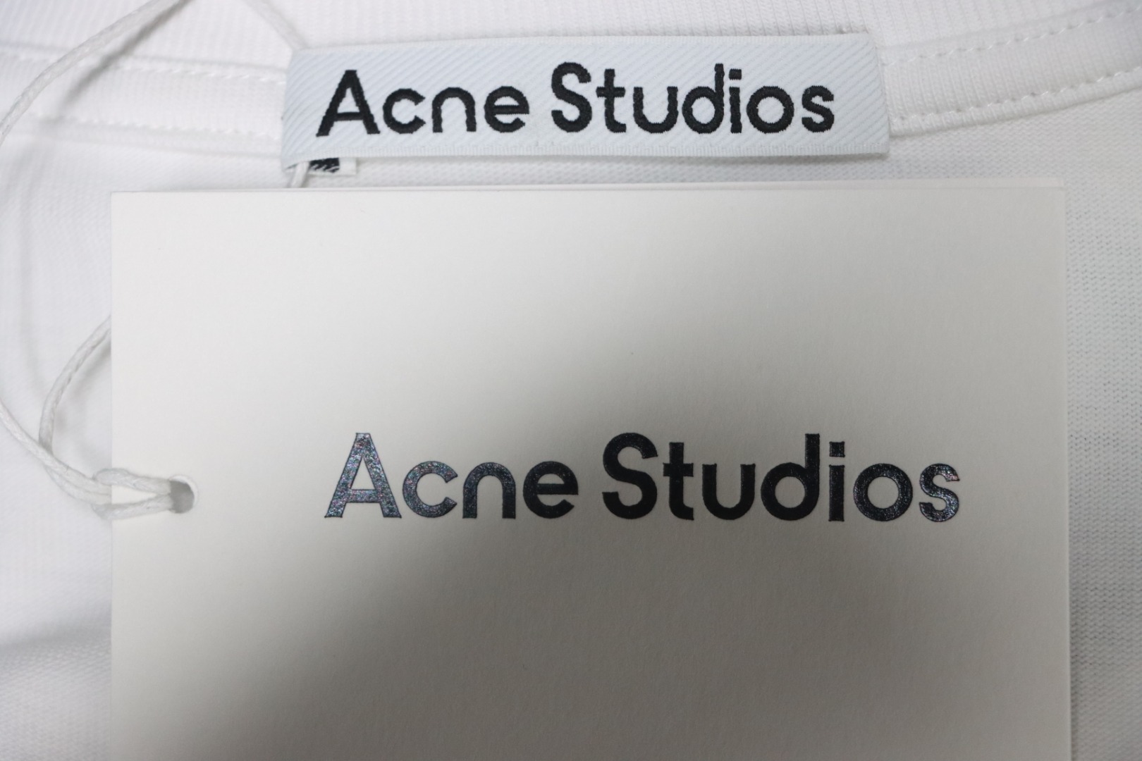 Top Quality Acne Studio Spray Paint Letter Print T-shirts (White)
