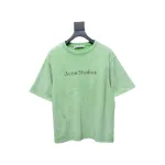 Top Quality Acne Studios 25SS beads letter short-sleeved T-shirt (Green)