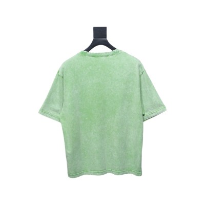 Top Quality Acne Studios 25SS beads letter short-sleeved T-shirt (Green) 02