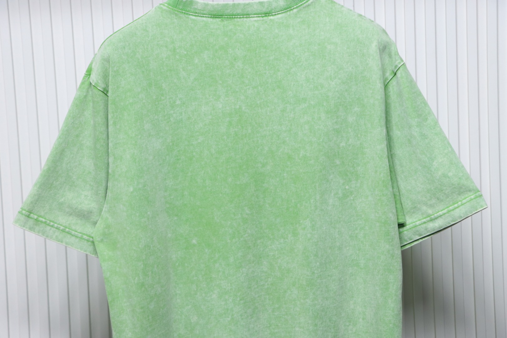 Top Quality Acne Studios 25SS beads letter short-sleeved T-shirt (Green)
