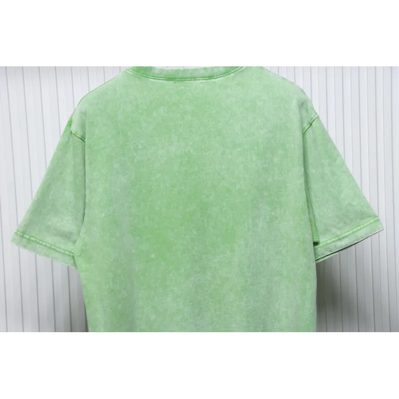 Top Quality Acne Studios 25SS beads letter short-sleeved T-shirt (Green)