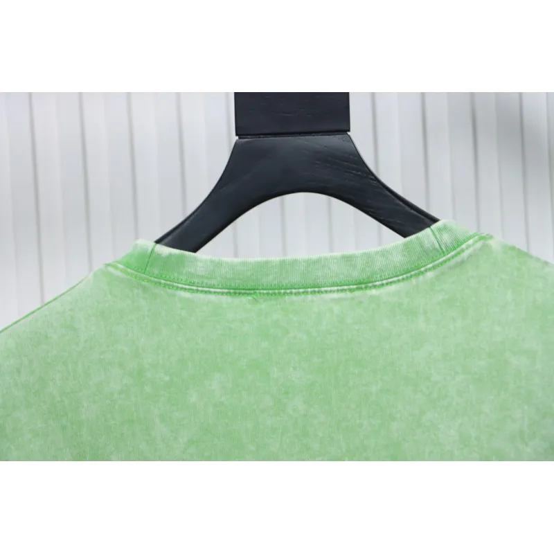Top Quality Acne Studios 25SS beads letter short-sleeved T-shirt (Green)
