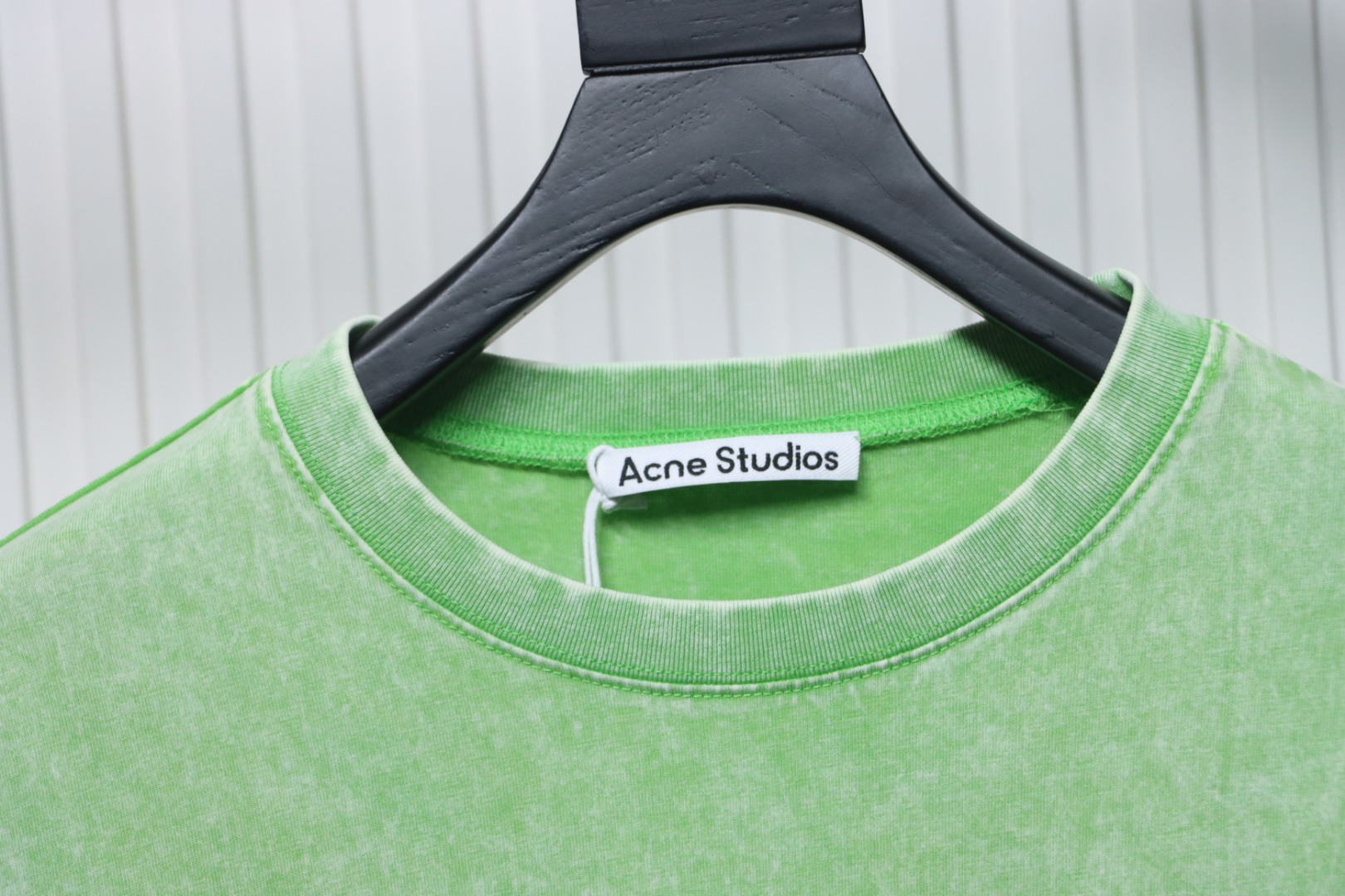 Top Quality Acne Studios 25SS beads letter short-sleeved T-shirt (Green)
