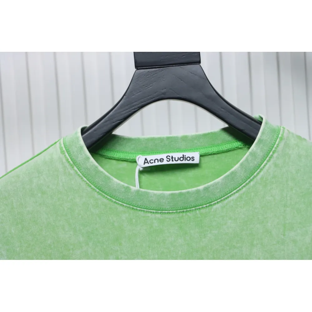 Top Quality Acne Studios 25SS beads letter short-sleeved T-shirt (Green)