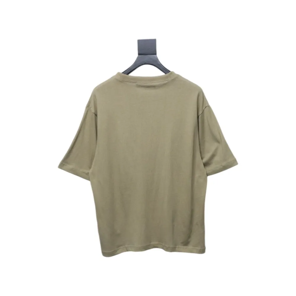 Top Quality Acne Studios 25SS beads letter short-sleeved T-shirt (Brown)