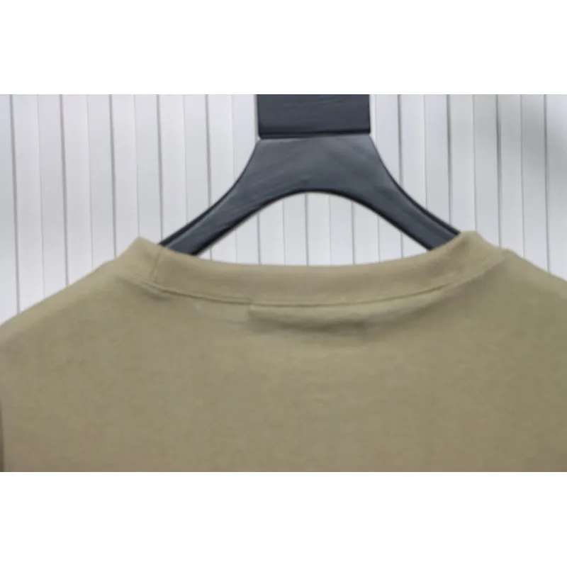 Top Quality Acne Studios 25SS beads letter short-sleeved T-shirt (Brown)
