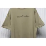 Top Quality Acne Studios 25SS beads letter short-sleeved T-shirt (Brown)