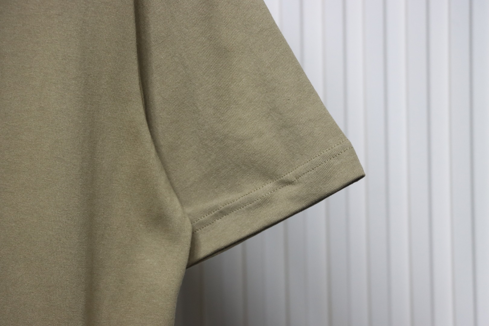 Top Quality Acne Studios 25SS beads letter short-sleeved T-shirt (Brown)