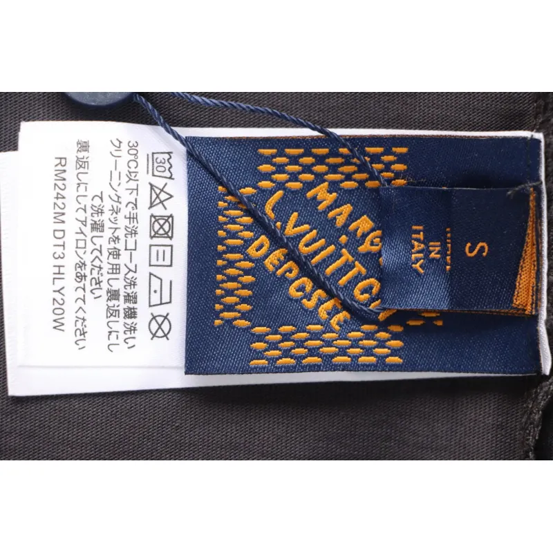 Top Quality Acne Studios 25SS beads letter short-sleeved T-shirt (Brown)