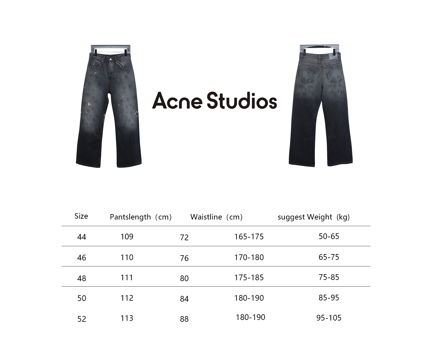 Top Quality Acne Studios Ink-splashed Jeans