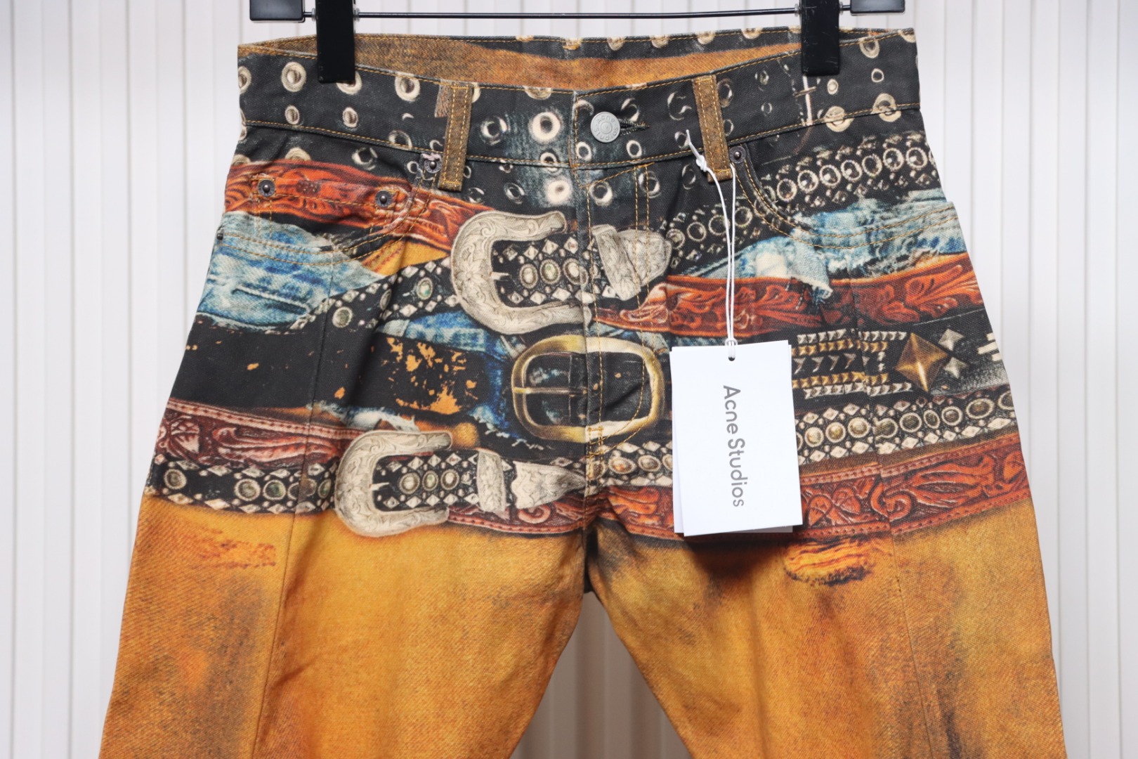 Top Quality Acne Studios Multi-Belt Pattern Jeans