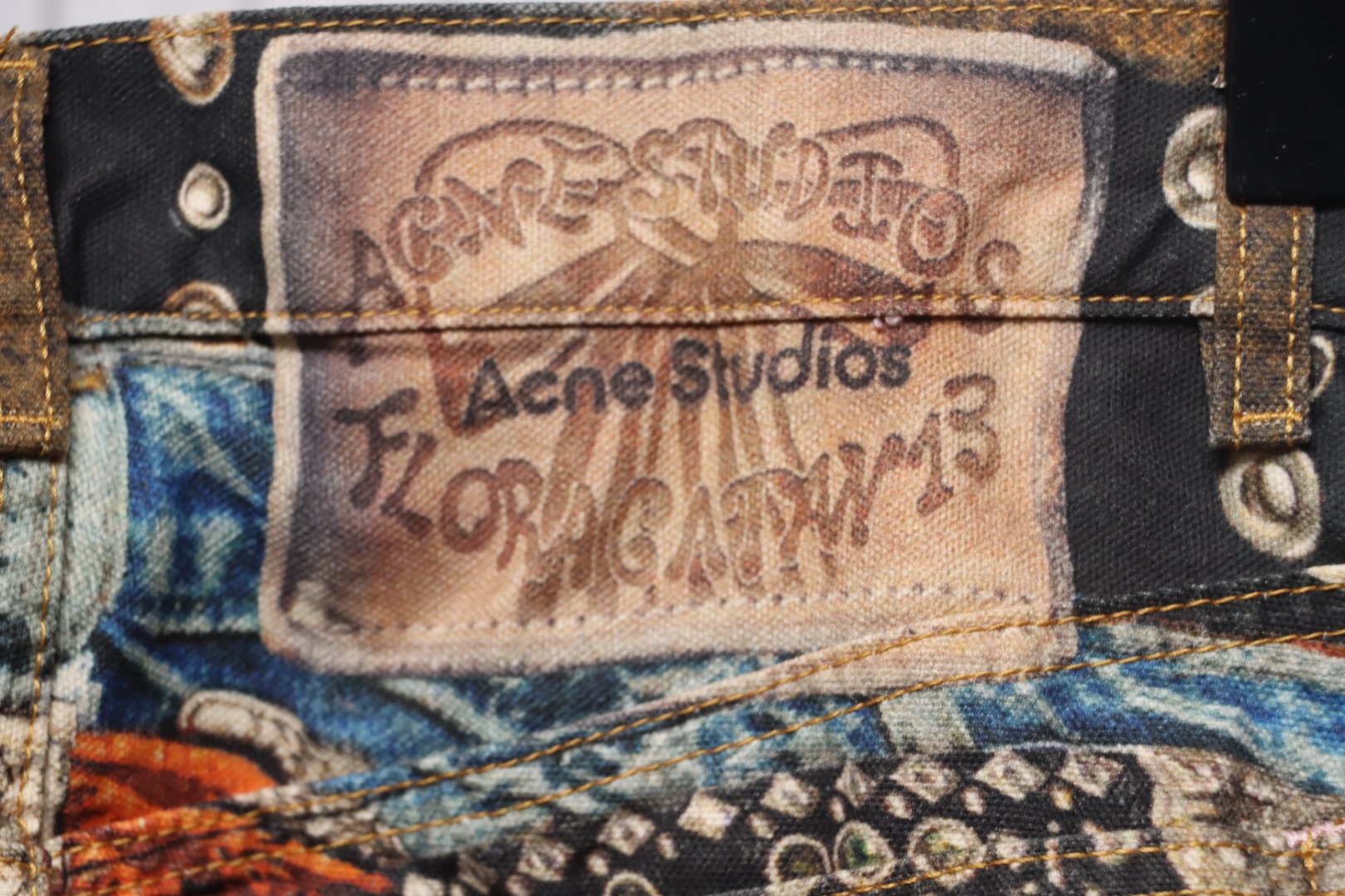 Top Quality Acne Studios Multi-Belt Pattern Jeans