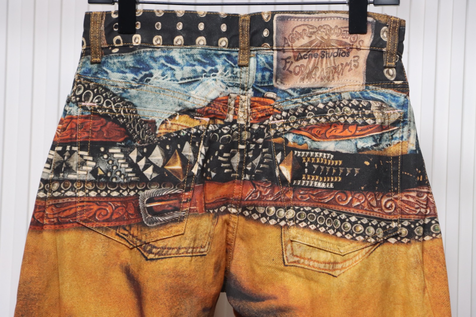 Top Quality Acne Studios Multi-Belt Pattern Jeans