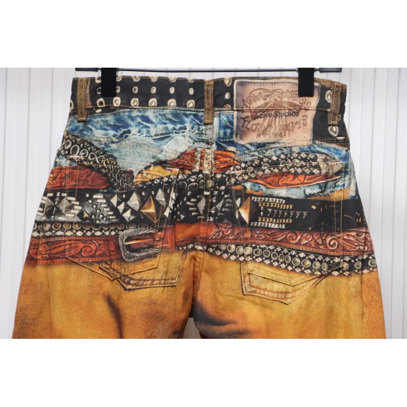 Top Quality Acne Studios Multi-Belt Pattern Jeans