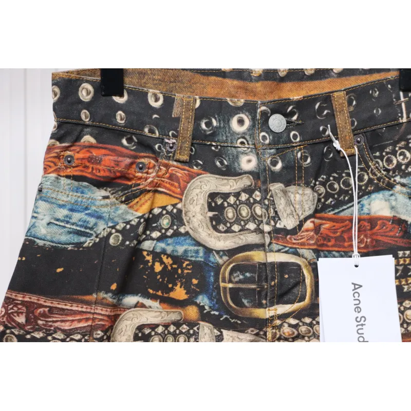 Top Quality Acne Studios Multi-Belt Pattern Jeans