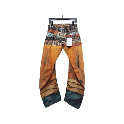 Top Quality Acne Studios Multi-Belt Pattern Jeans 01