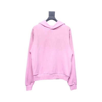 Top Quality Acne Studio Washed Distressed Hoodie (Pink) 01