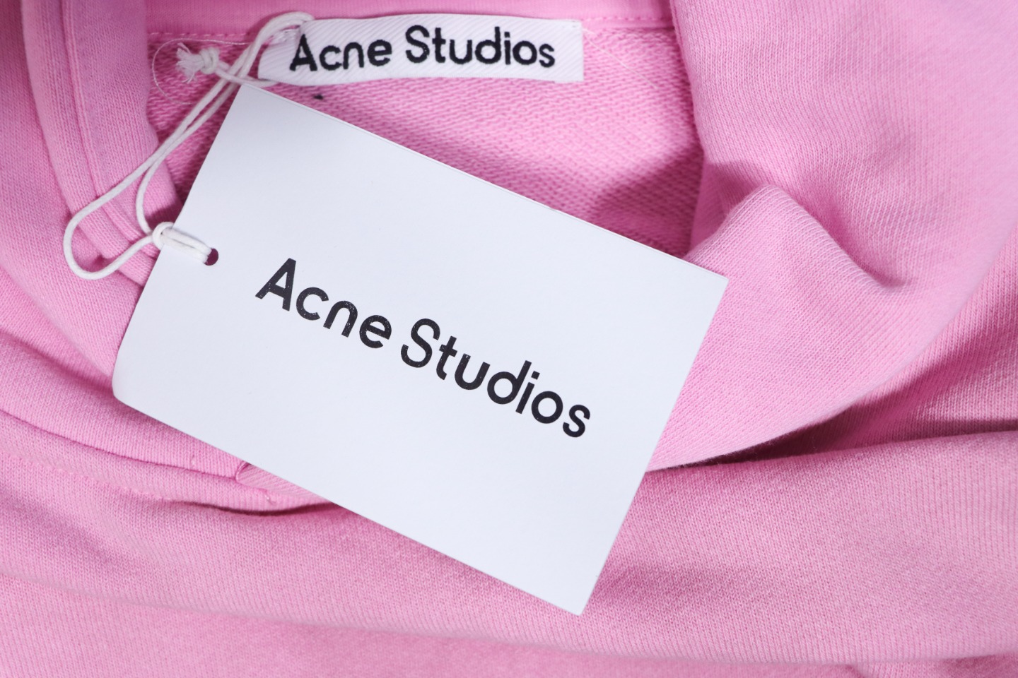 Top Quality Acne Studio Washed Distressed Hoodie (Pink)