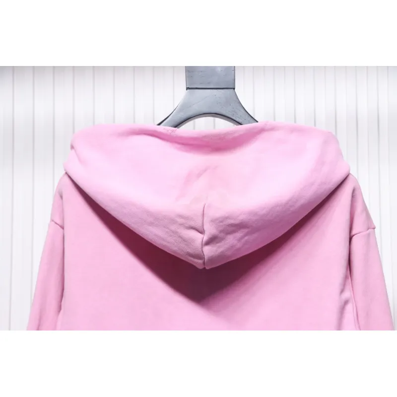 Top Quality Acne Studio Washed Distressed Hoodie (Pink)