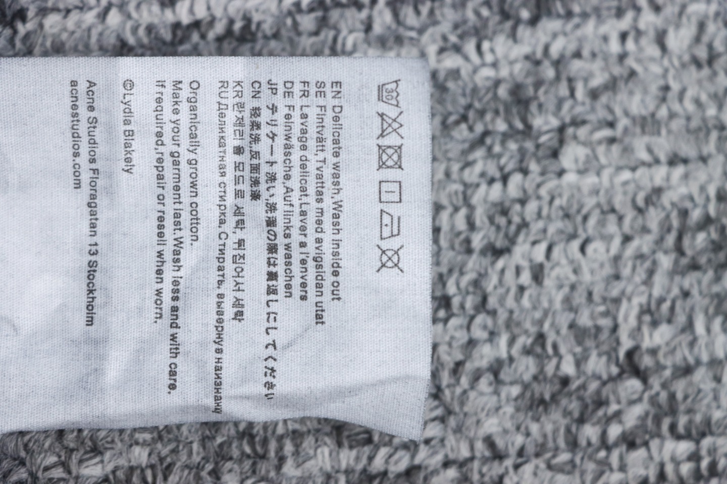 Top Quality Acne Studio Washed Distressed Hoodie (Black)
