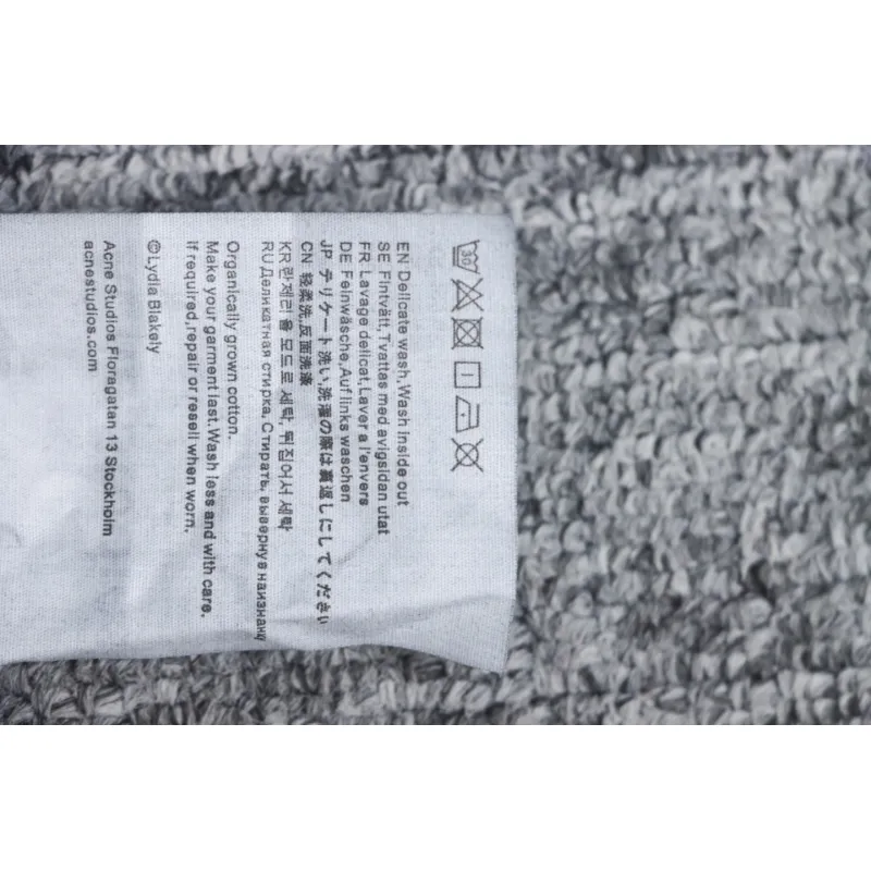 Top Quality Acne Studio Washed Distressed Hoodie (Black)